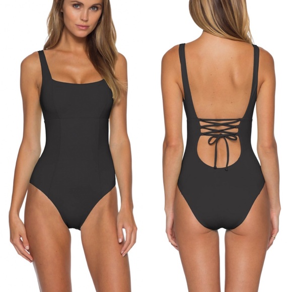 BECCA Other - BECCA Color Code Square Neck One-Piece Swimsuit